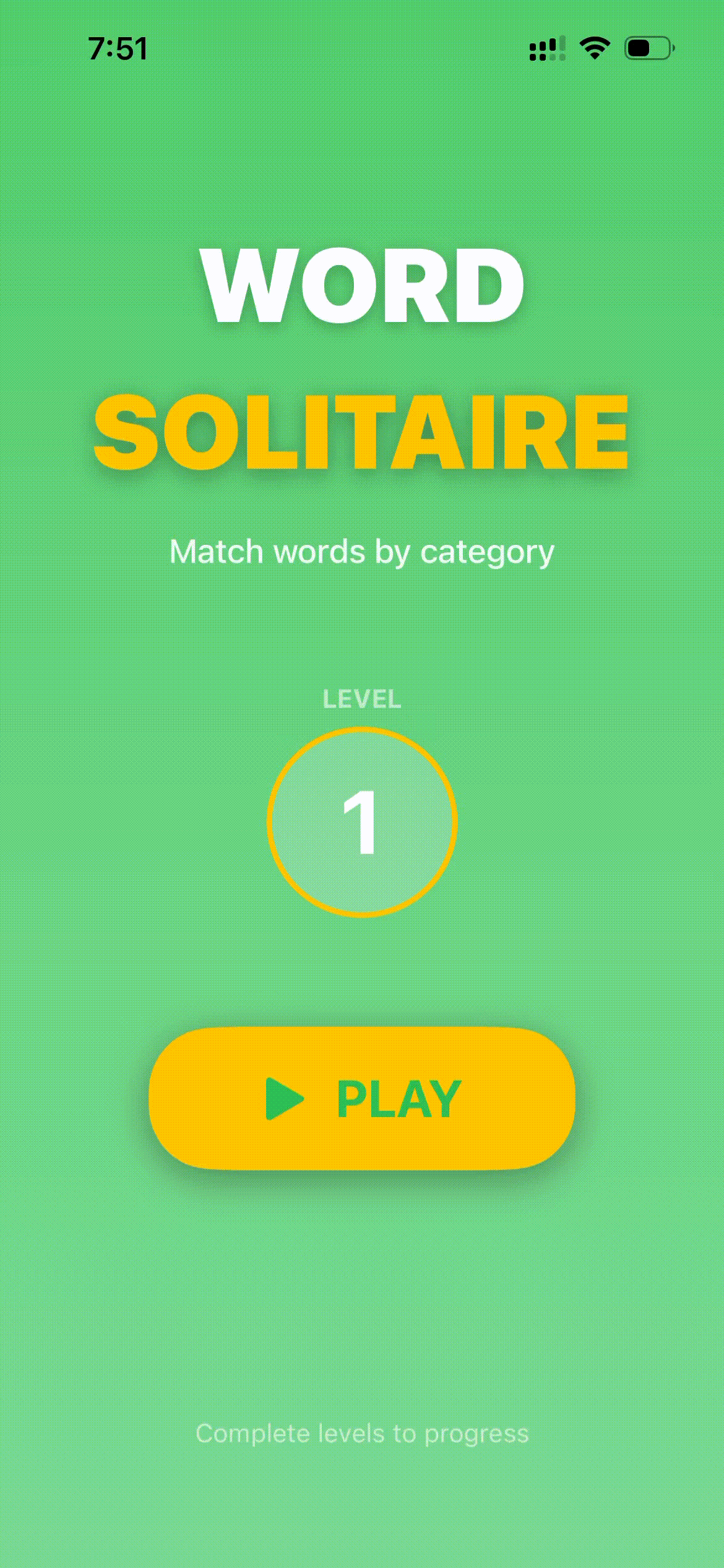 Word Solitaire gameplay
